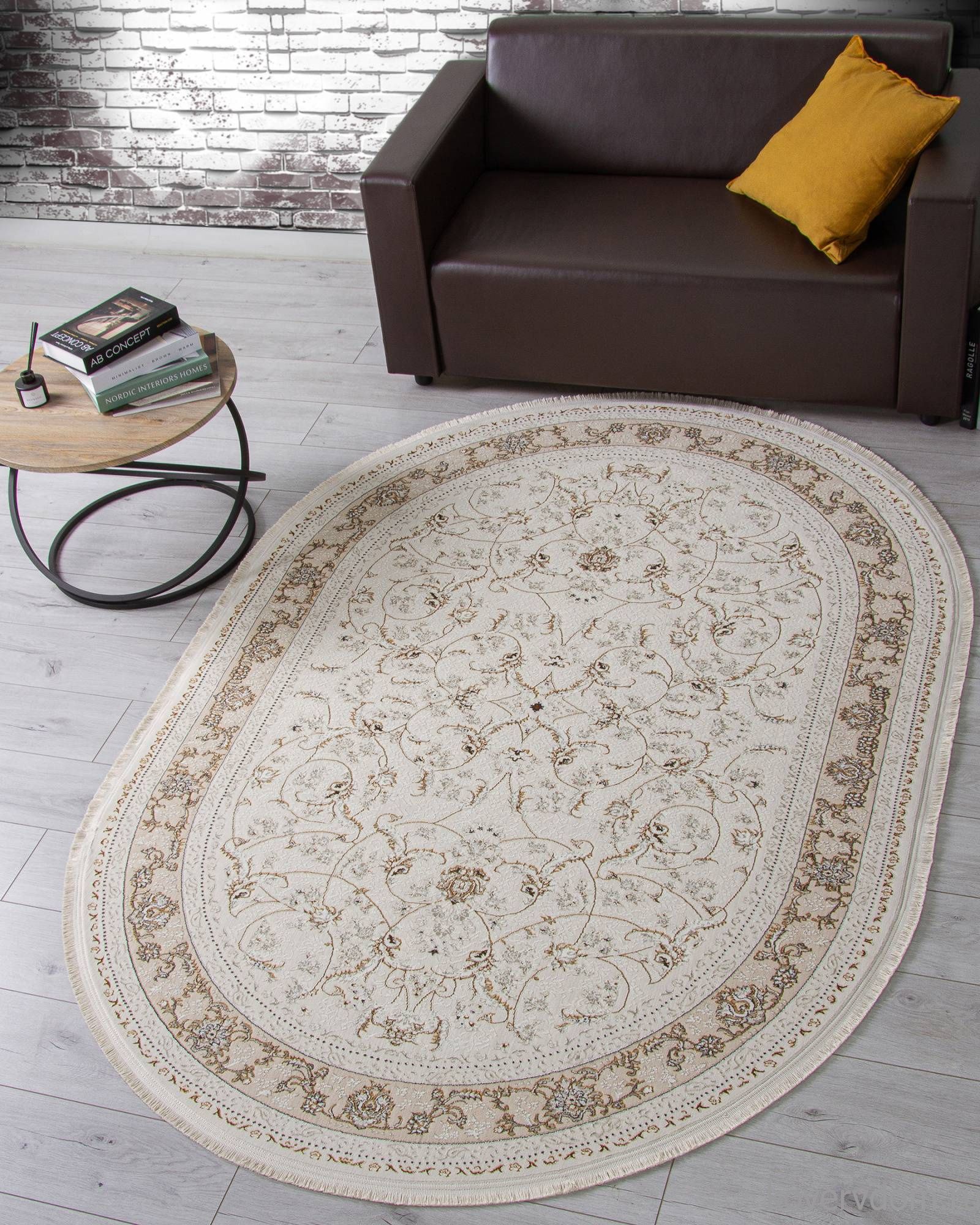 Ковер ZARINA M101B CREAM / CREAM Овал