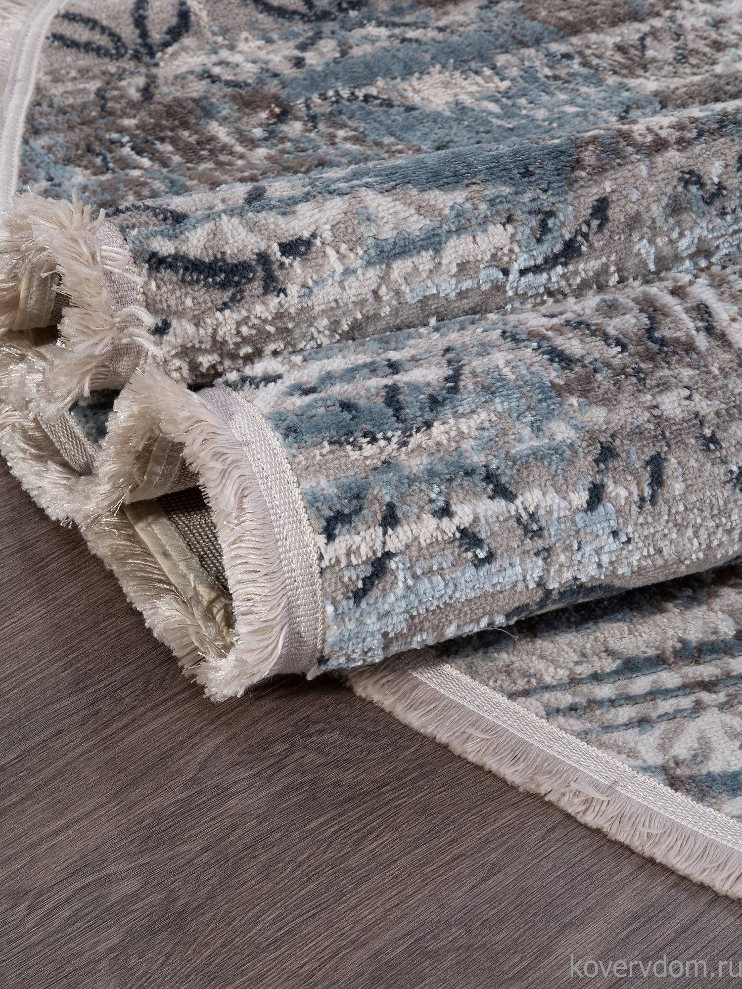 Ковер RODOS 7435A L.BLUE / CREAM Овал