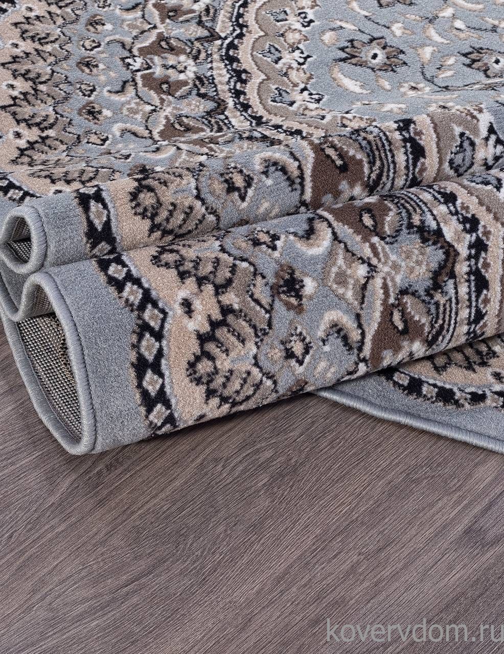 Ковер SIERRA D504 BLUE-BROWN 2 Овал