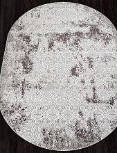 Круглый ковер SILVER-A F392 GRAY Овал