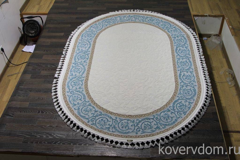 Ковер HUNKAR 08058T BLUE / WHITE Овал