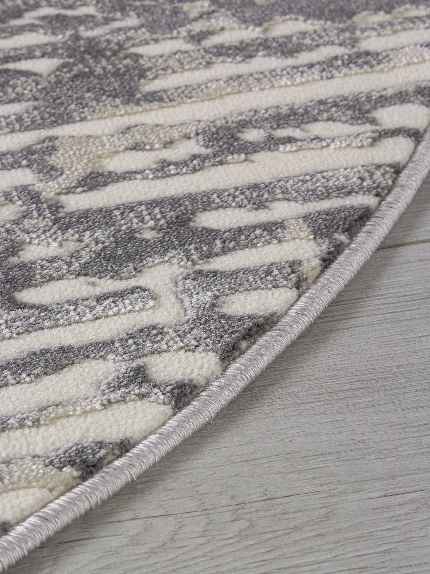 Ковер ATLANTIS D999 CREAM-GRAY Овал