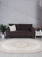 Ковер в гостиную коричневый NENSI GL193A BROWN / BROWN Овал