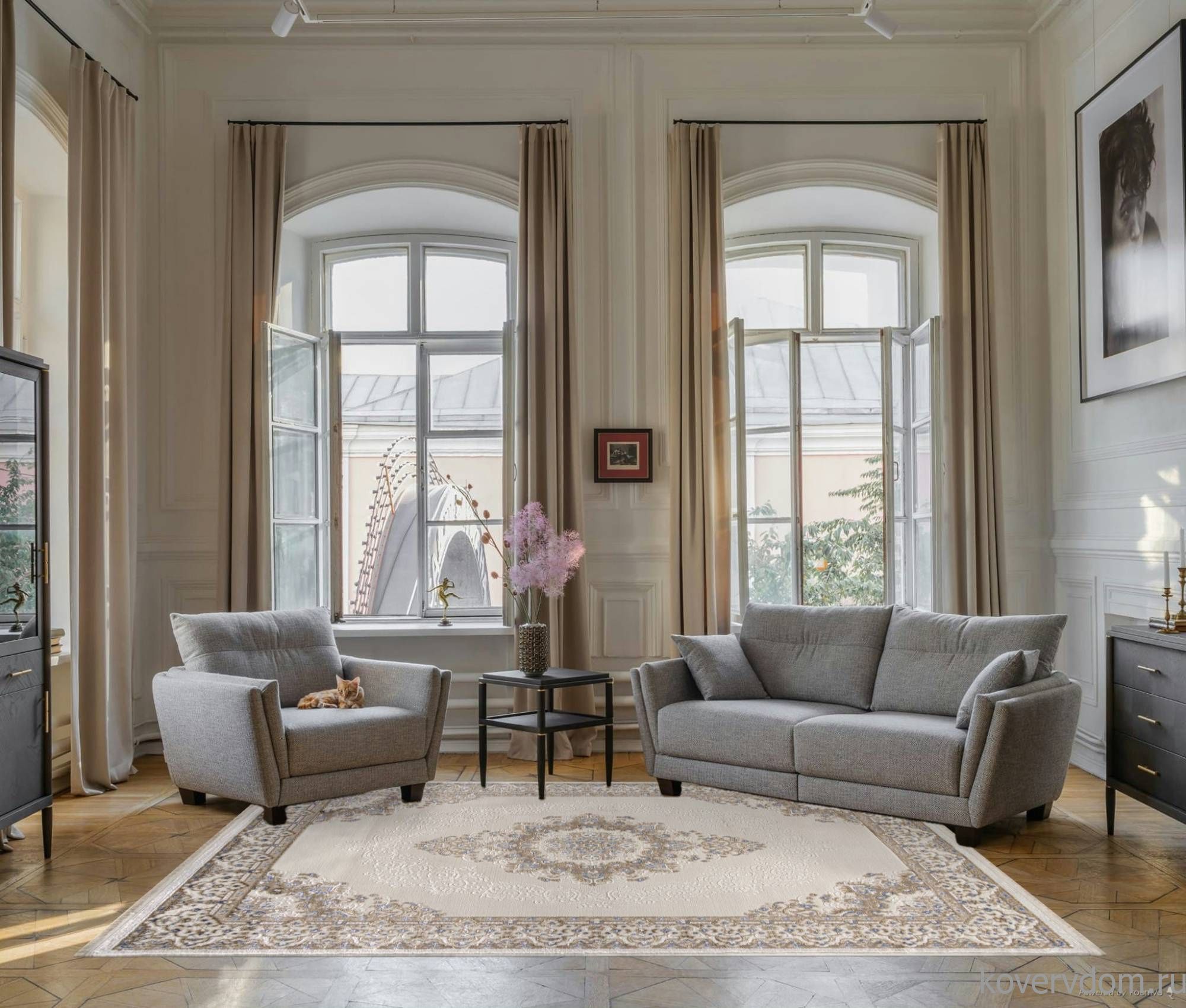 Ковер MOSSO 27236A CREAM / BLUE