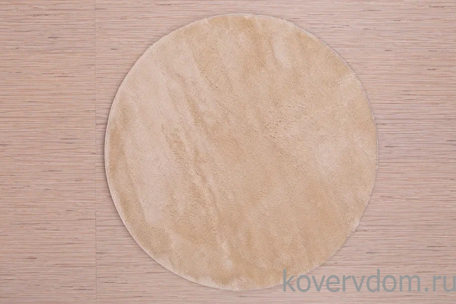 Ковер из искусственного меха Krolik 1000A T2408_BEIGE круг