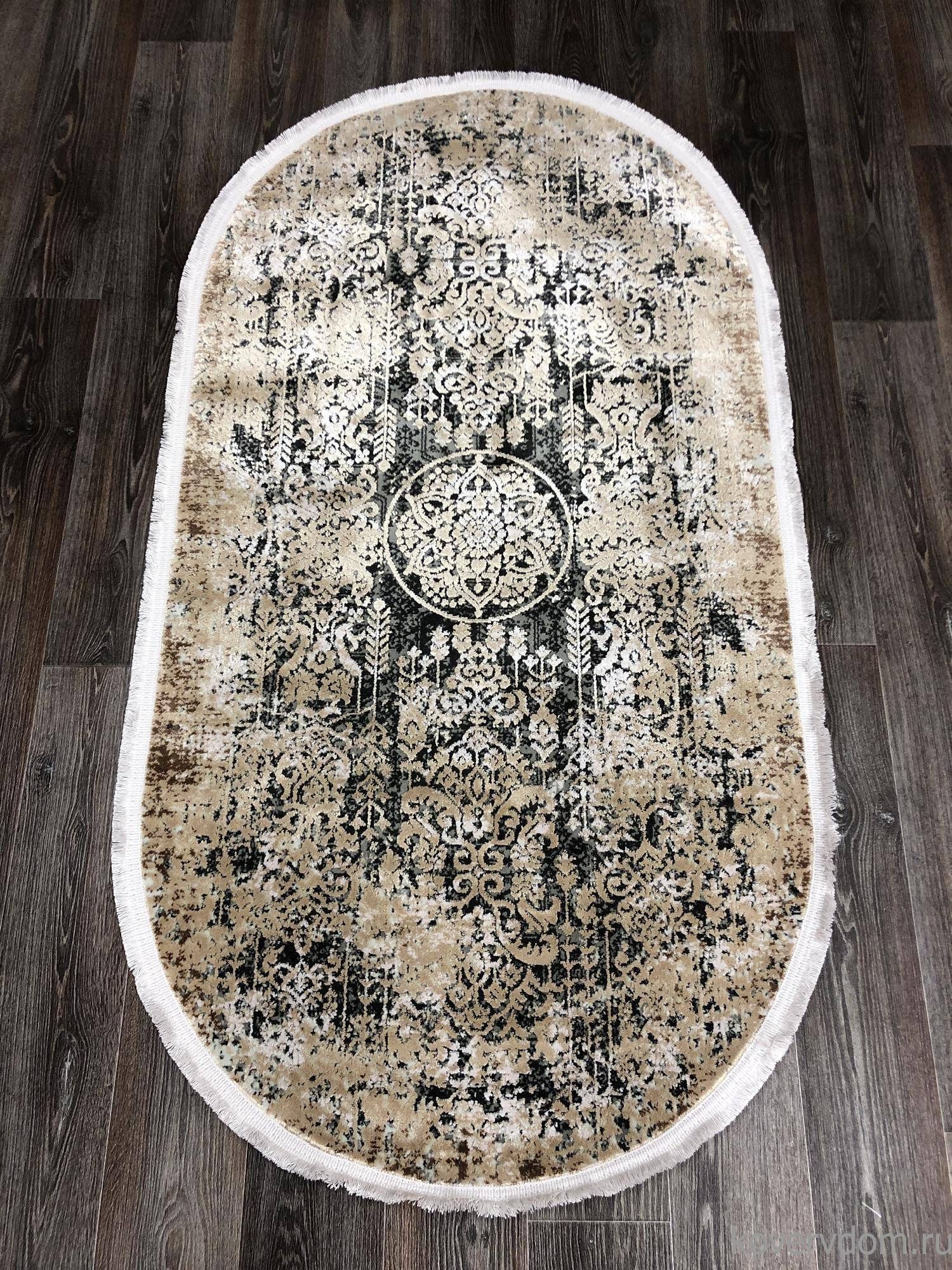 Ковер DOKU 9338B GREY / BROWN Овал