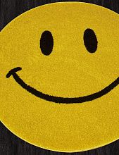 Ковер белый SMILE NC19 YELLOW Круг