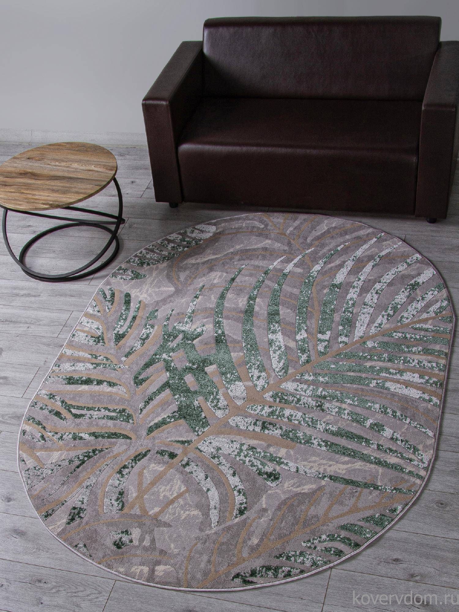 Ковер LIMAN F479 GRAY-GREEN Овал