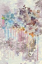 Шерстяной ковер из Монголии из шерсти Hunnu R Цветы 6A1883 001