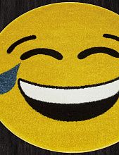 Ковер белый SMILE NC12 YELLOW Круг