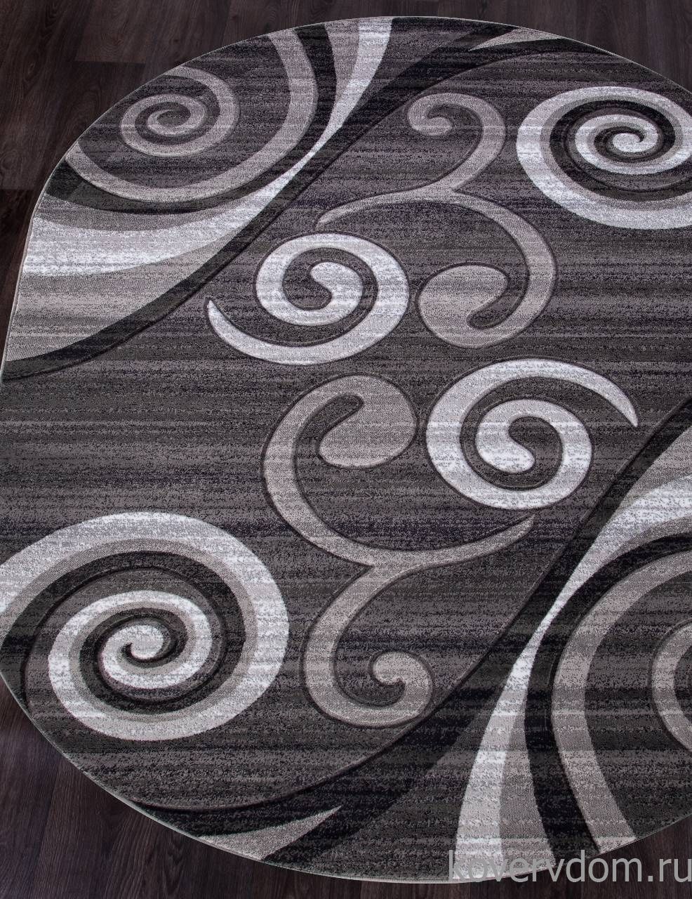 Ковер MEGA CARVING d263 GRAY Овал Ковер MEGA CARVING d263 GRAY Овал