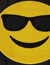 Ковер белый SMILE NC15 YELLOW Круг