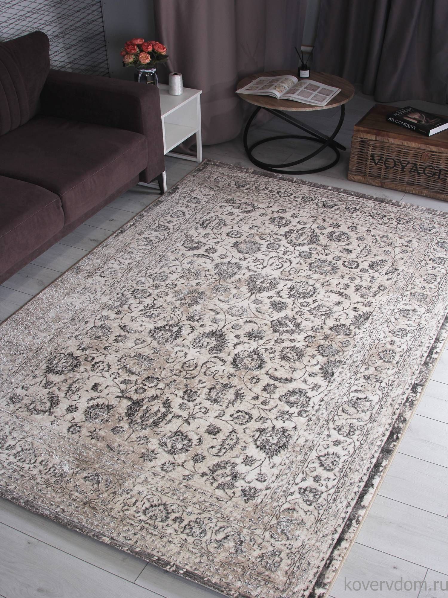 Ковер LILY 8504A S.WHITE / P.VIZON