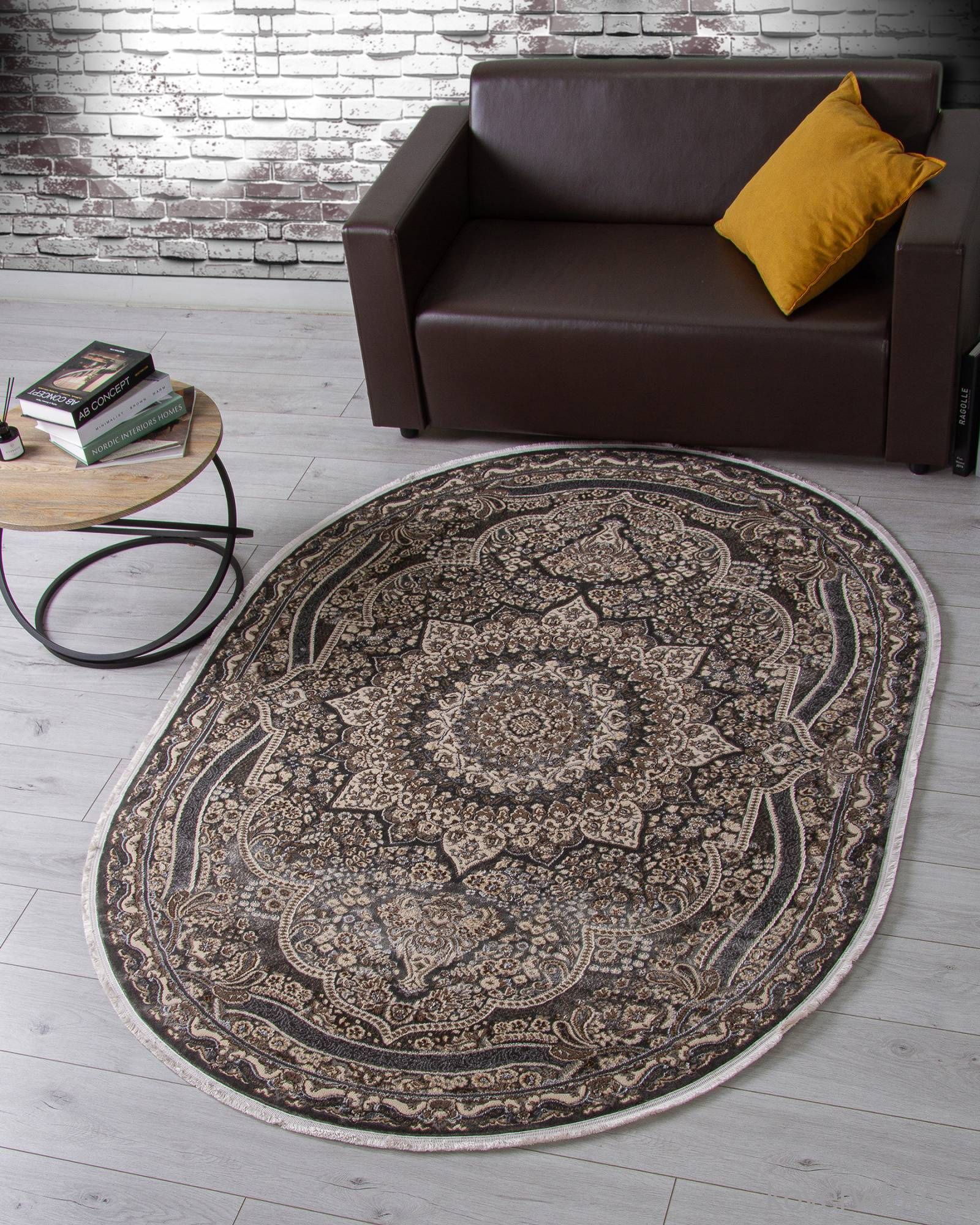 Ковер DOLCE D415 DARK GRAY Овал