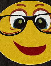Ковер белый SMILE NC14 YELLOW Круг