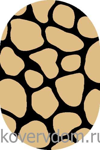 Ковер COMFORT SHAGGY 2 s656 BEIGE-BLACK Овал