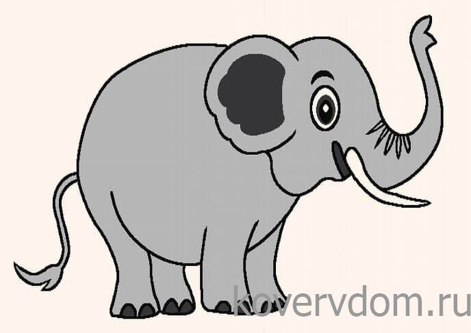 Ковер детский Mario Слоненок 0314 HA6 W Ковер детский Mario Слоненок 0314 HA6 W