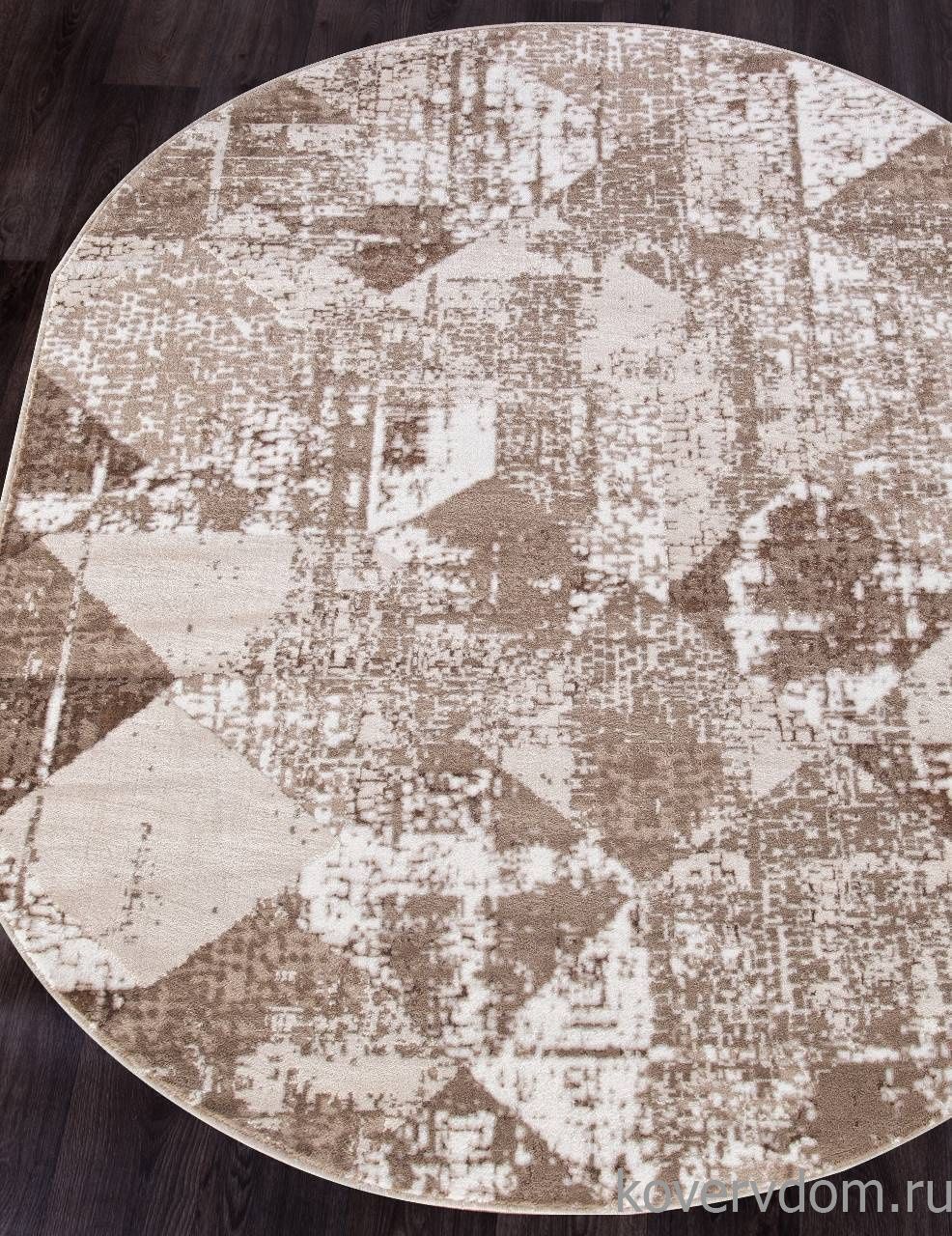 Ковер MARDAN 1237A VIZON SHRINK / BEIGE Овал Ковер MARDAN 1237A VIZON SHRINK / BEIGE Овал