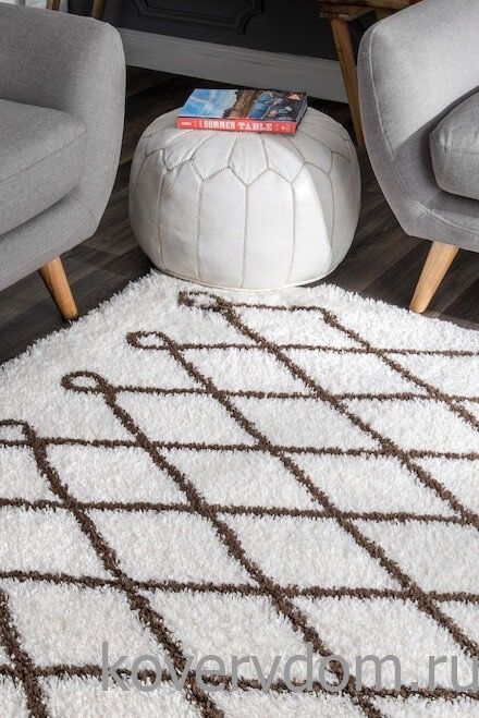 Ковер ручной работы SHAGGY MOROCCO ivory-brown Ковер ручной работы SHAGGY MOROCCO ivory-brown