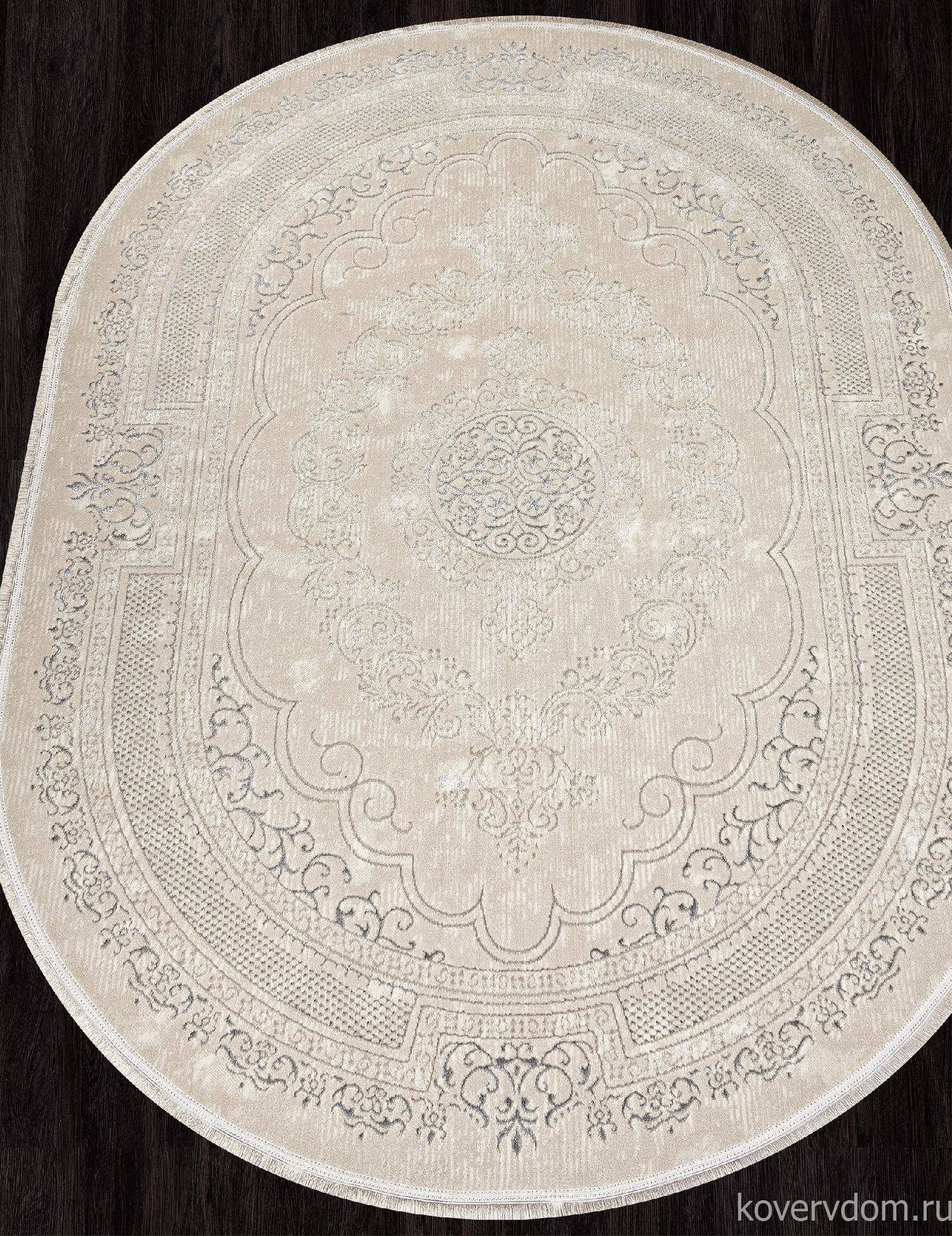 Ковер MIKONOS F581AG CREAM / A.GRİ Овал Ковер MIKONOS F581AG CREAM / A.GRİ Овал